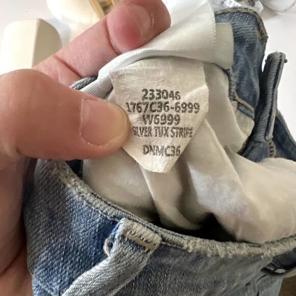 Paige Hoxton Ankle Skinny Jeans in Silver Tux Stripe Size 27 - Picture 7 of 7